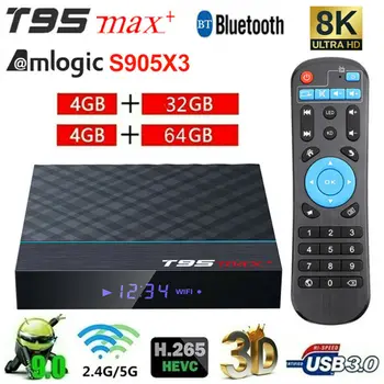 

Brand New T95MAX Home TV Box Quad Core WIFI 6K 4GB+64GB Android 9.0 Media Player US EU UK AU Plug