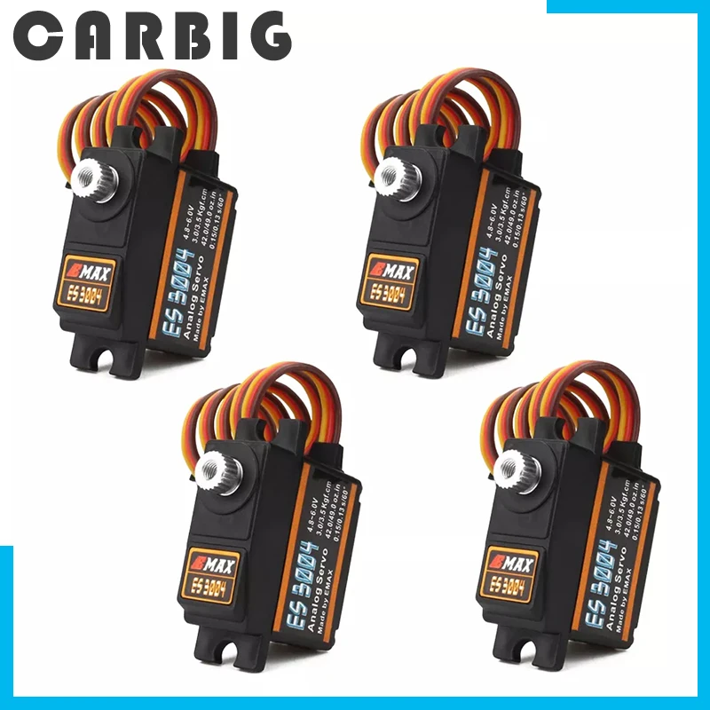 EMAX ES3004 20 г 3 5 кг 0.13sec 23T Металлическая Шестерня Аналоговый сервопривод для RC