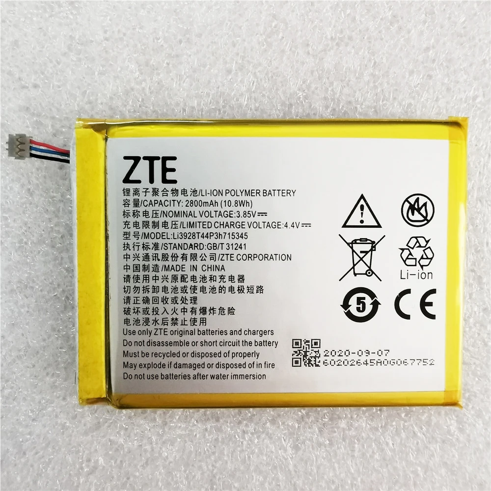 Оригинальная 2300 мАч LI3820T43P3h715345 батарея для ZTE Grand S Flex/для MF910 MF910S MF910L MF920 MF920S MF920W +