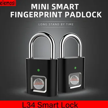 

Anytek L34 Smart Fingerprint Lock 508DPI Micro USB 5V 0.5A Security Keyless USB Rechargeable Mini Door Luggage Finger Print Lock