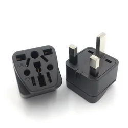 Universal Travel Plug Adapter for UK, Singapore, and Malaysia - Multi-type Power Converter (WHITE)