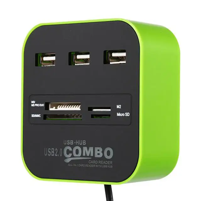Usb-концентратор комбинированный все в одном USB 2,0 Micro SD высокоскоростной кардридер 3 адаптер портов разъем для планшетных ПК компьютера ноутбука