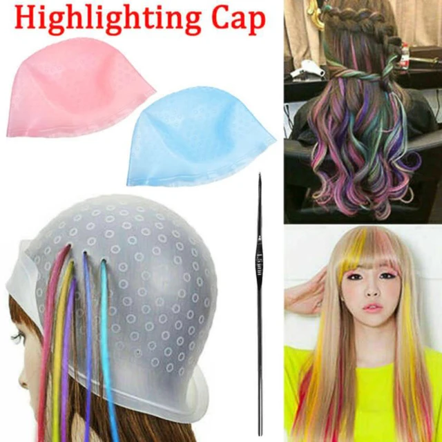 Silicone Highlighting Cap Highlighting Cap And Hook Hair Dye Cap Hair  Frosting Cap Highlighting Frosting Cap  Fruugo IN