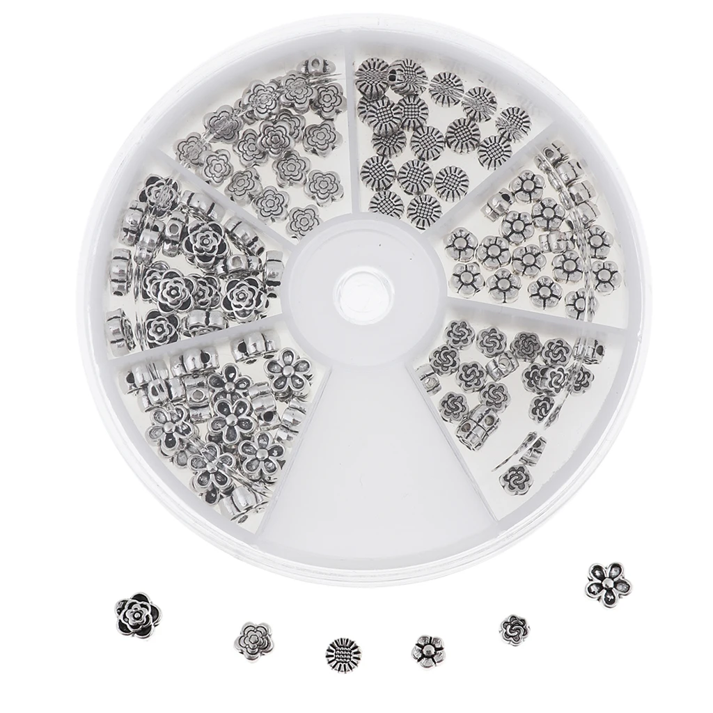 Tibetan Silver Color Spacer Beads Loose Jewelry Making Findings 120 Pieces 6 Styles | Украшения и аксессуары
