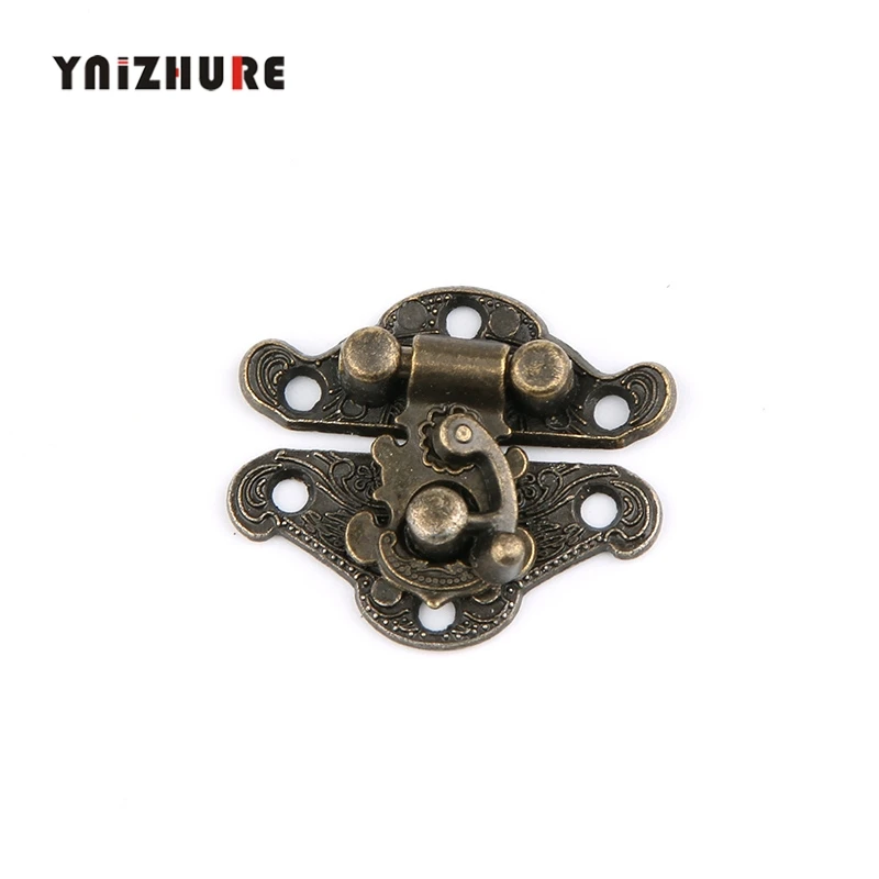 

8pcs 27*22mm Sale Jewelry Box Latches Special Small Box Packing Buckle Antique Wooden Gift Lock Alloy Latch Hook Locks