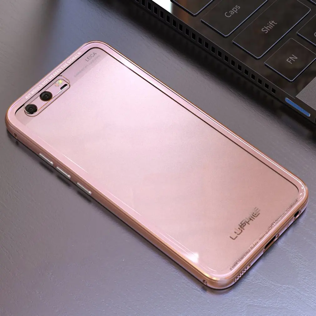 Чехлы LUPHIE для HUAWEI P10 Plus металлическая рамка прозрачная закаленная стеклянная