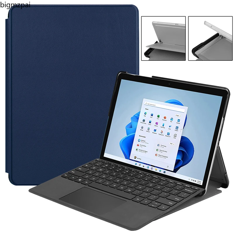 Per Microsoft Surface Go/Go 2 Go 3 Surface Go 10.5 ''Custodia Per Tablet Supporto Pieghevole Ultra Sottile Con Staffa Per Slot Per Penna Flip Leather 