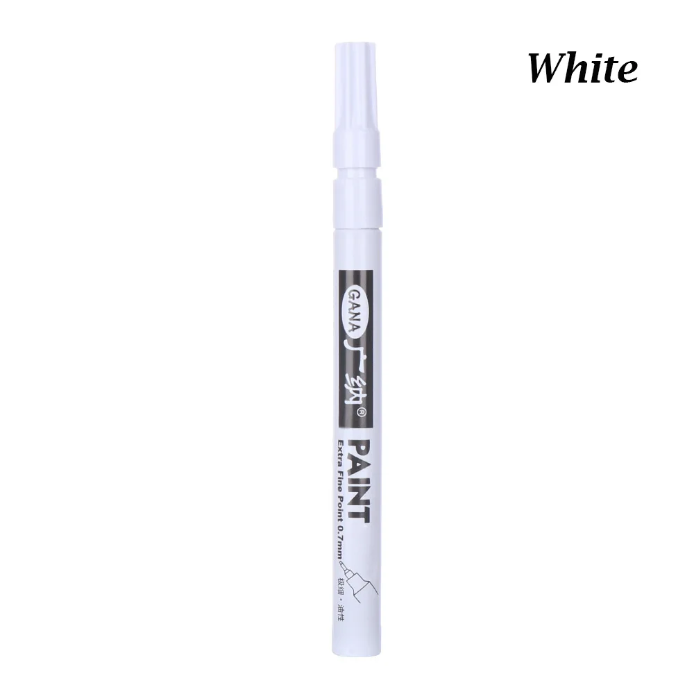 1 PC 0.7mm Metallic Markers Non-toxic Paint Marker Graphic Drawing Permanent Marker Fast Dry DIY Art Marker 8 Colors to Choose - Цвет: Белый