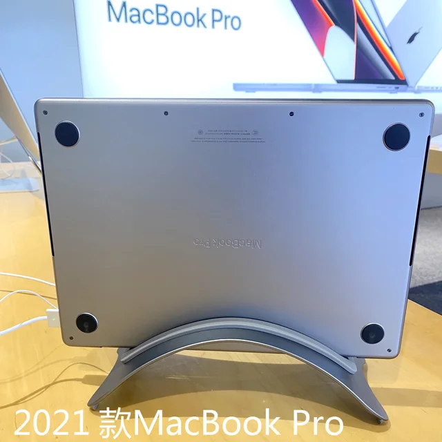אלומיניום אנכי מעמד מחשב נייד מתלה החסכונית במקום שולחן העבודה הוקם מחזיק עבור אפל MacBook Pro 16 14 אוויר 2021 13.3 מחברת-2