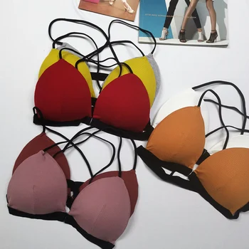 

Femme Underwear Cotton Lette Siere Intimates Bras Plus Size Women Sexy Lace Backless Padded Bralette Bras Lingerie Brassiere