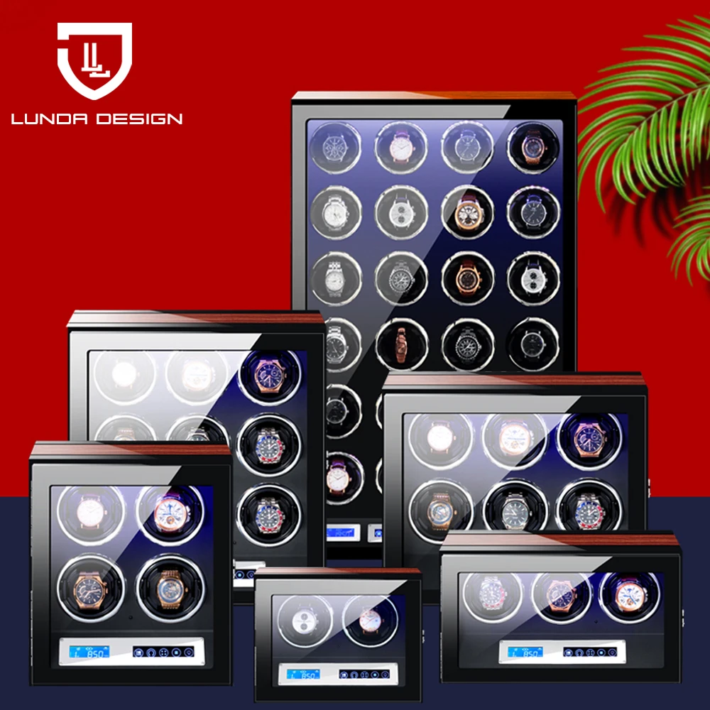 

Luxury Automatic watches box with Mabuchi motor LCD touch screen and Remote control Watch winder box