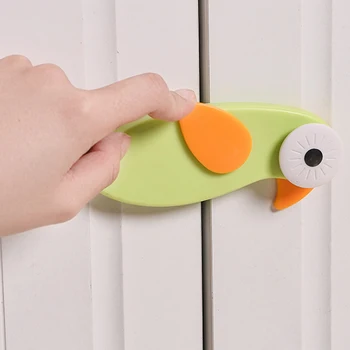 

Cute Cartoon Bird Safety Locks For Refrigerators Door Infant Baby Protection From Children Lock Castle Security Blocker Padlock