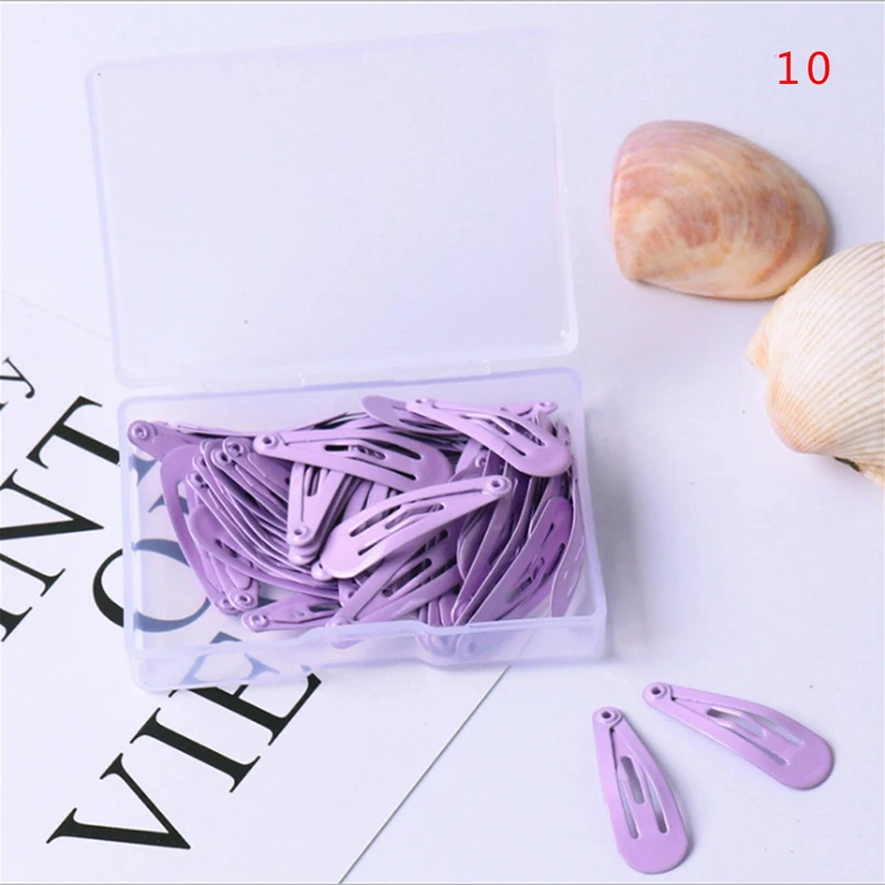 50Pcs Candy Color Cartoon Cute Rabbit Metal Baby BB Clips Girls Hairpins Hair Clip Kids Headwear Children Accessories