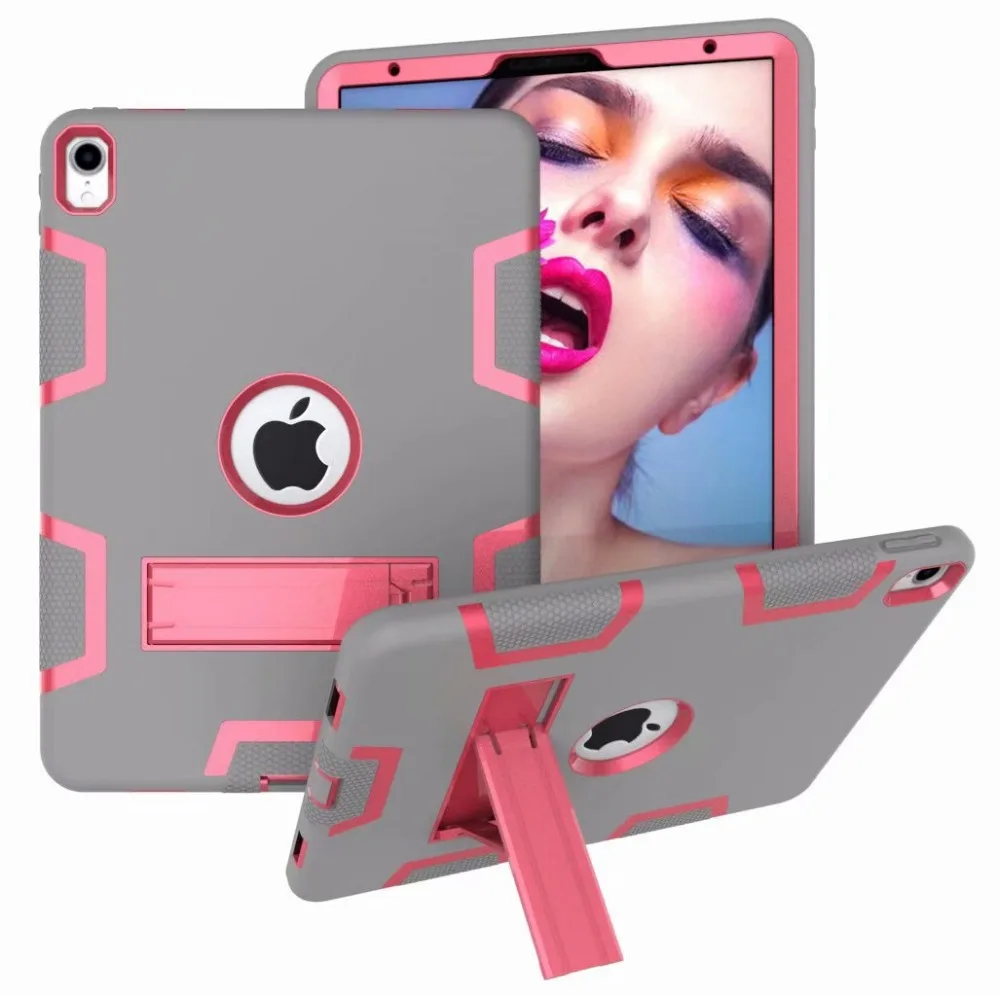 Гибридный трехслойный противоударный прочный защитный чехол с подставкой для iPad Pro 11 дюймов