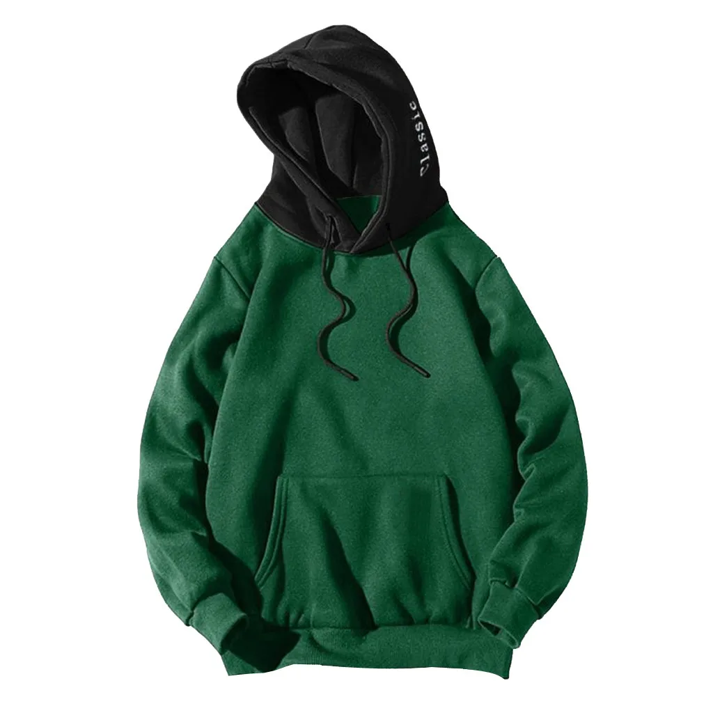 Hoodies Sweatshirts Men Long Sleeve Pocket Patchwork Pullover Strappy Hoodie Sweatshirt Blouse Top High quality drop ship #G2 Hoodies Sweatshirts Men Long Sleeve Pocket Patchwork Pullover Strappy Hoodie Sweatshirt Blouse Top High quality drop ship #G2