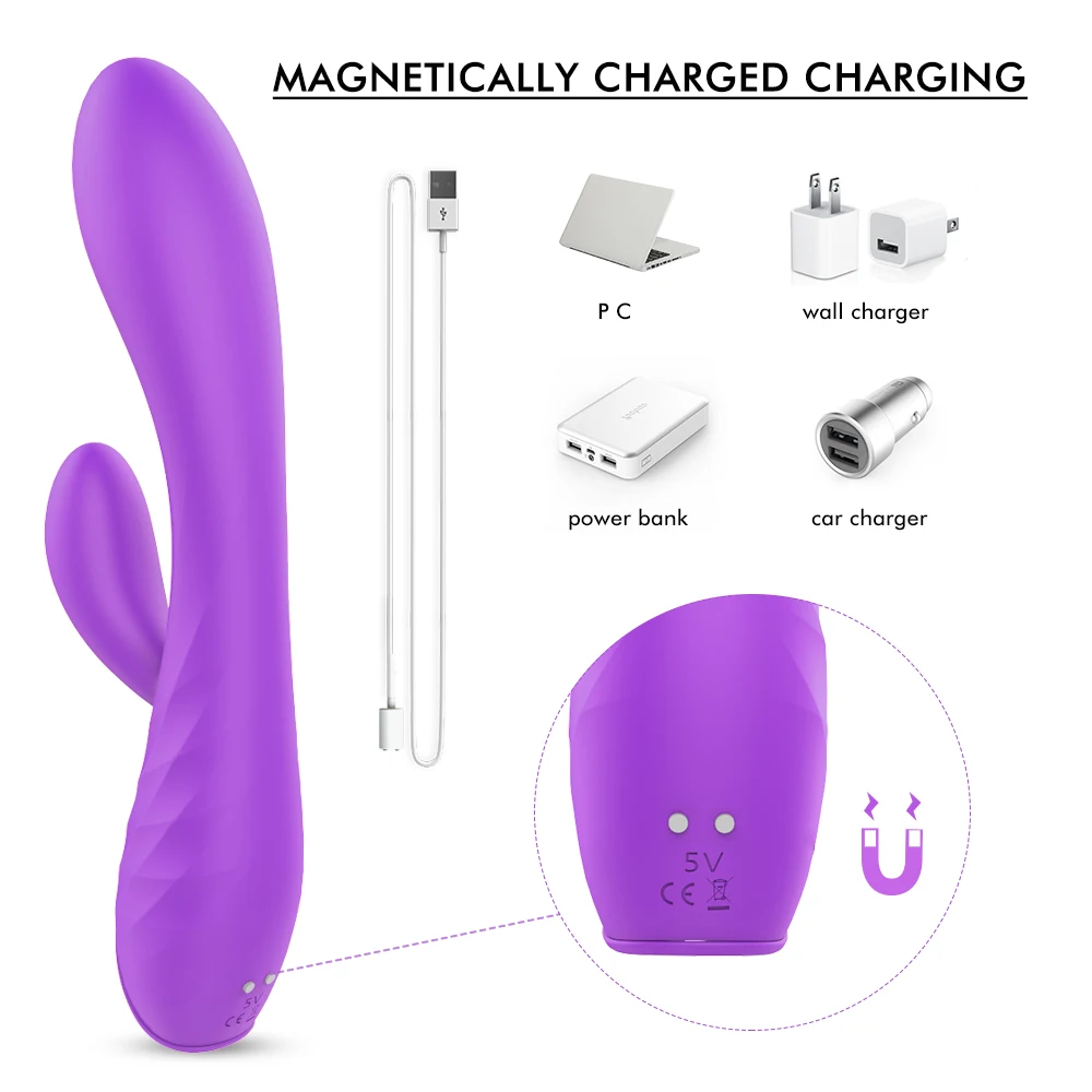 PHANXY G Spot Dildo Rabbit Vibrator for Women Dual Vibration Silicone Female Vagina Clitoris Massager Sex Toys For Women (7)