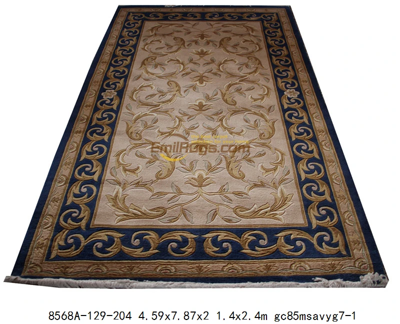 8568A-129 4.59x7.87 Коврик-дорожка для гостиной, французский, из толстого плюша, сделанный в машине, Savonnerie 8568A 129-204 gc85savyg28 - Цвет: 8568A-129 4.59x7.87