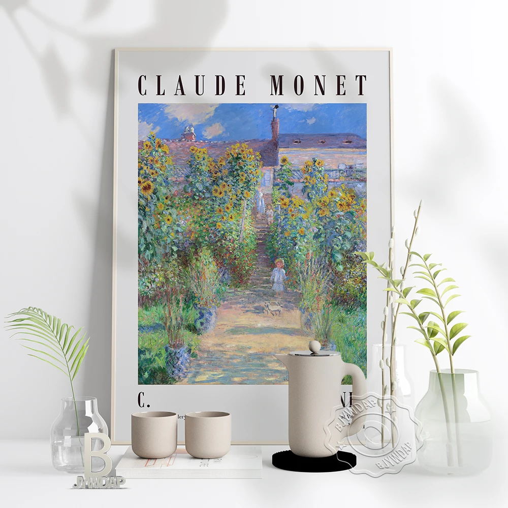 

Claude Monet Exhibition Poster, The Artist'S Garden Claude Monet High Quality Print Home Wall Decor Art Gift, Monet Tate Modern