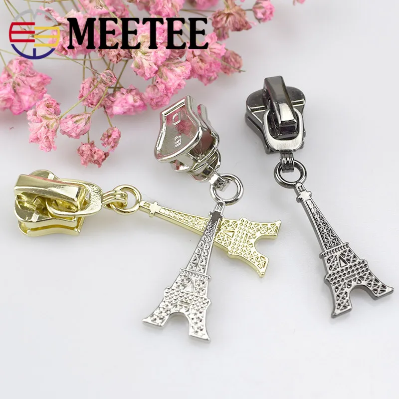 10 шт. Meetee 3 #5 # башня на молнии ползунок съемник головка для металла смола молния