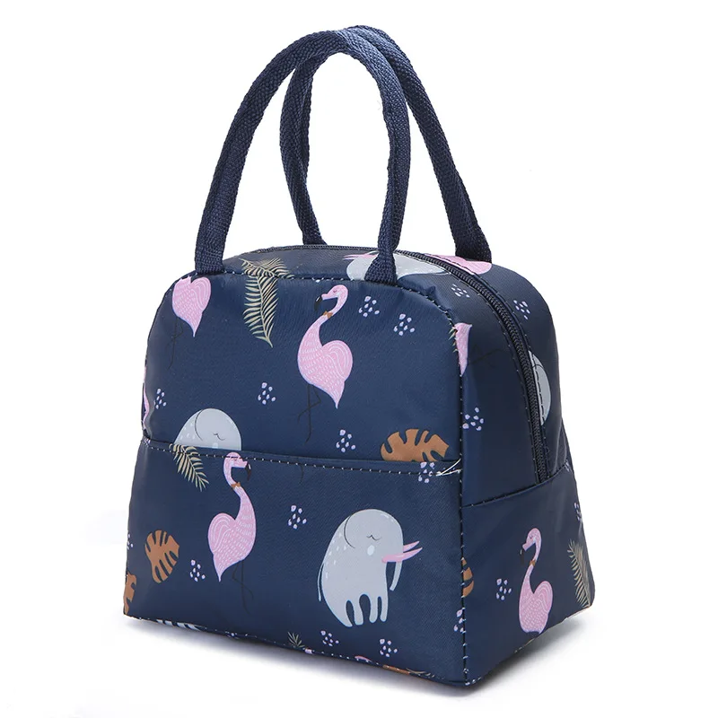 

Waterproof Nylon Portable Zipper Lunch Bags Women Student Lunch Box Thermo Bag Office School Picnic Cooler Bag Bolso