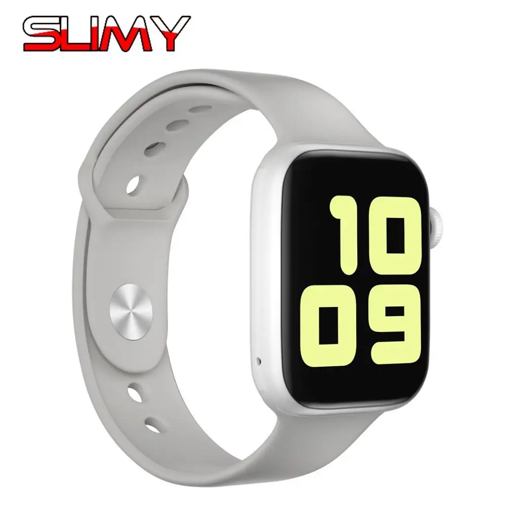 Gray IWO 10 Bluetooth Смарт-часы с функцией вызова, пульсометр, полный сенсорный экран, фитнес-трекер для женщин и мужчин, умные часы, лучше, чем W34, удалить ремешок - Цвет: Gray