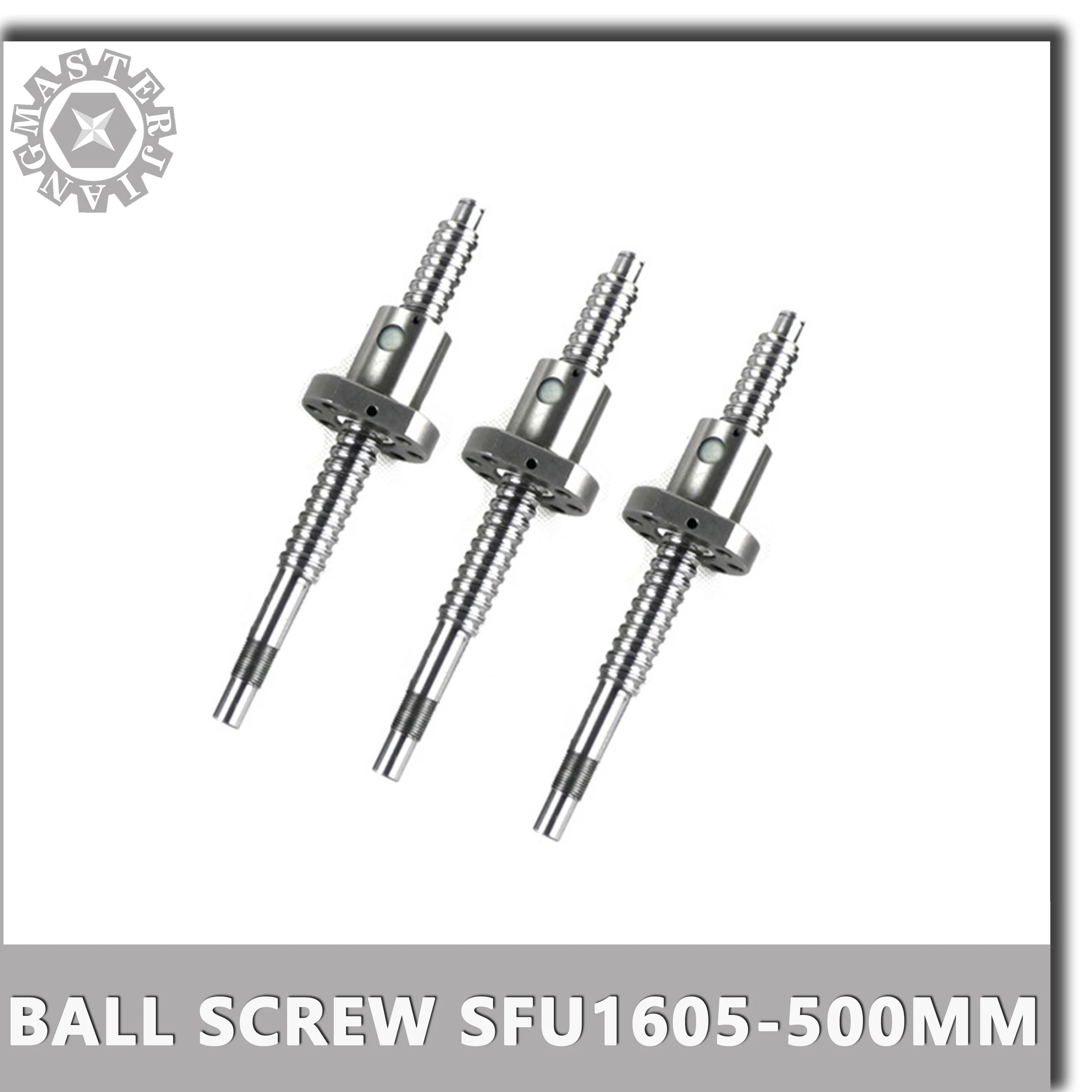 SFU1605-500MM C7 Ball Screw Single Nut BK/BF12 End Machined Linear Actuator System Module sfu1605-500mm Guide Rails | Обустройство