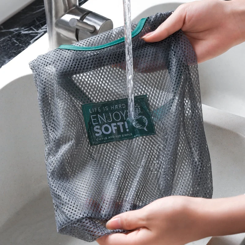 Kitchen Garbage Trash Storage Bag Onion Holder Vegetable Potato Hanging Mesh Fruit Ginger Organizer Container Garlic Food Saver