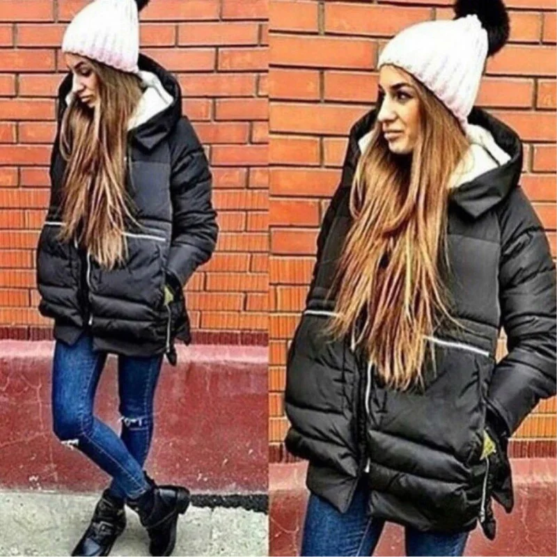 FORERUN, зимнее длинное пальто для женщин, плюс размер, 5XL, куртка, повседневные куртки с капюшоном, хлопковые ватники, парки с большими карманами, Veste Longue Femme