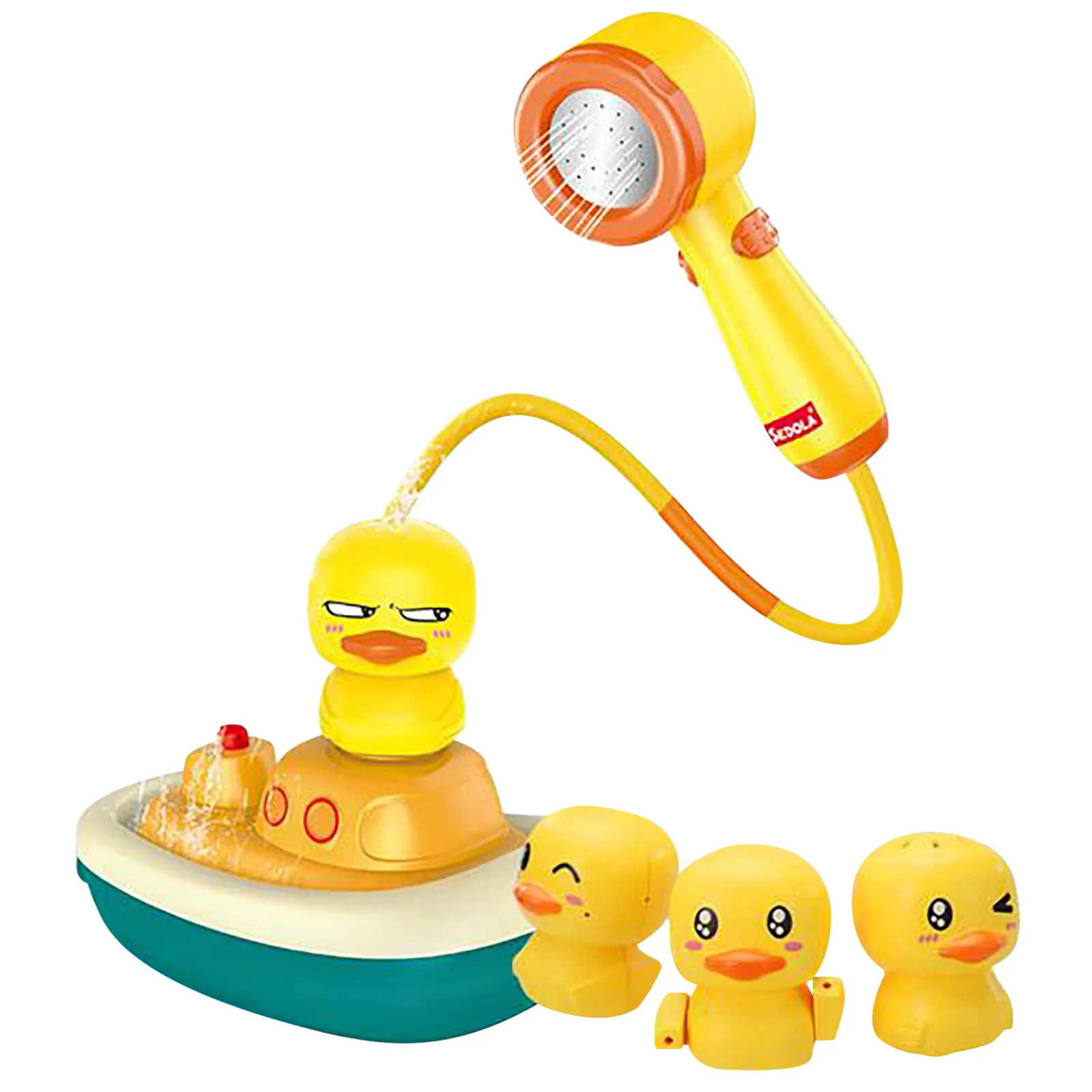 Baby Duck Shower Toys Electric Water Spray 3 Kinds Of Revolving Ship Ducks Without battery Kids bath toy bain et douche | Игрушки и