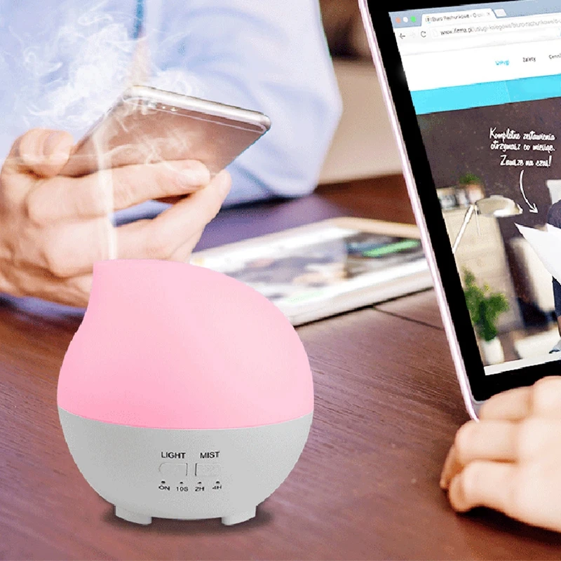 Mini led colorful water droplet aroma lamp I aromatherapy machine household ultrasonic atomizer Aromatherapy Humidifier UK plug