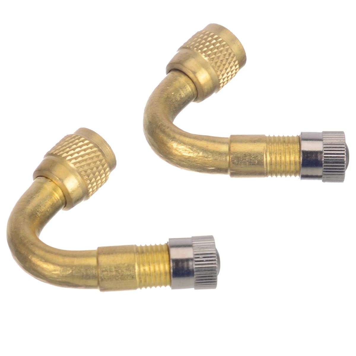High Quality Brass & Metal 2pcs 45 Degree Car Motorcycle Tyre Valve Extension Adapter Tire Wheel Stem Extender