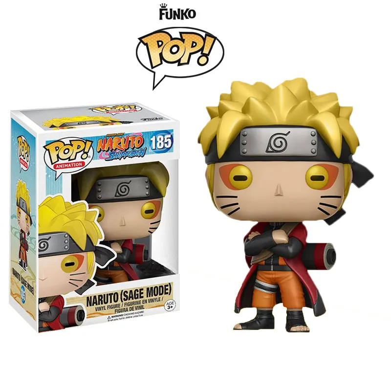 185 Наруто Funko pop Uzumaki Наруто Саске кьюби деревянный лист страна огня Коллекция Модель ПВХ фигурки Детские игрушки подарок - Цвет: 185