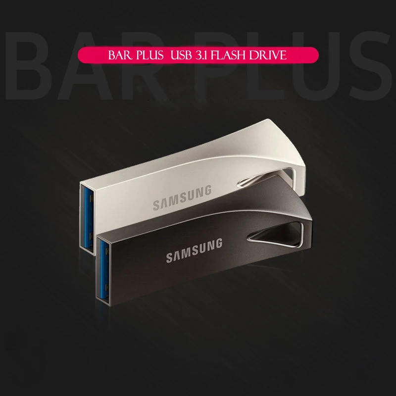 USB флеш накопитель SAMSUNG BAR Plus металлический на 64 ГБ 32 256 128 мини флешка 3 1|USB
