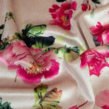 32s полиэстер спандекс винтажная Цветочная бархатная ткань для шитья женщин cheongsam и спортивный костюм KA11
