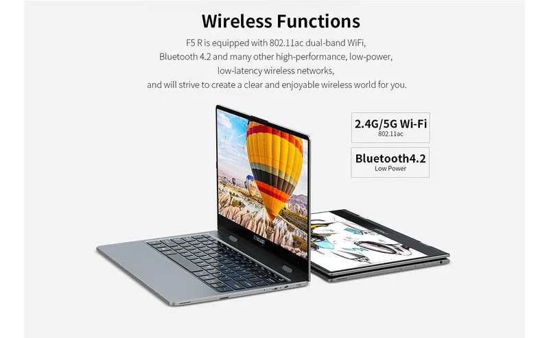 11.6inch 64-Bit Laptop 360° Rotating FHD Touch Screen 8GB + 256GB Intel APOLLO LAKE N3450 F5R 1920 x 1080IPS With Single Camera biggest android tablet