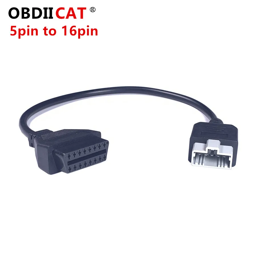 

OBDIICAT 5Pin к OBD2 16pin кабель для Ho -- n -- da Автомобильный сканер OBD 2 адаптер 5 Pin к 16 pin гнездовой разъем