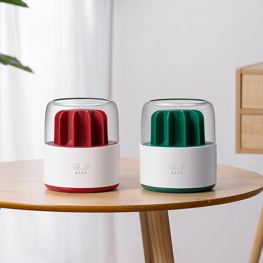 

200ML Cactus LED Ultrasonic Aromatherapy Air Humidifier US Plug