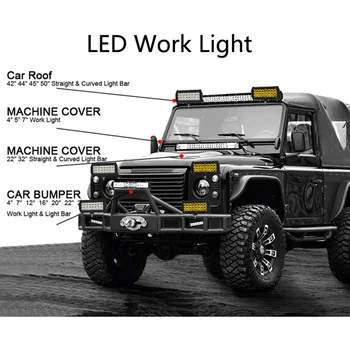 

Auto LED work light Roof Inspection Work 1pcs 1pc 1x Off-road 6.5in 72W
