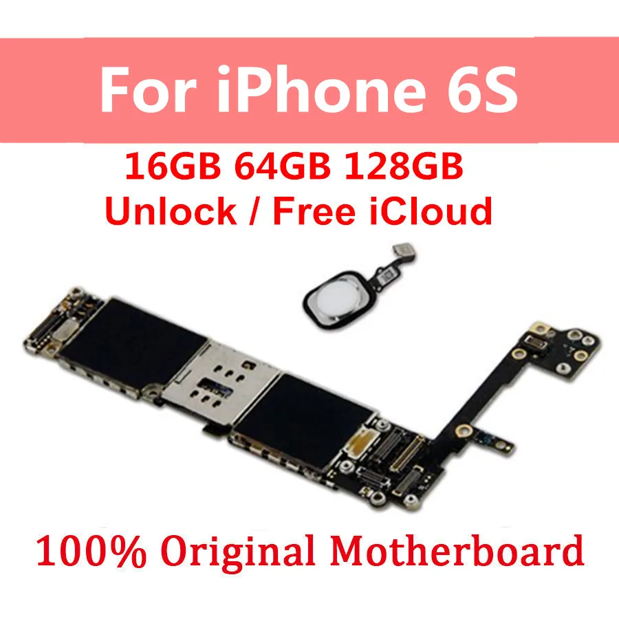 Для iPhone 6S материнская плата разблокированная материнская плата для iPhone 6S разблокированная материнская плата с сенсорным ID с полным чипом
