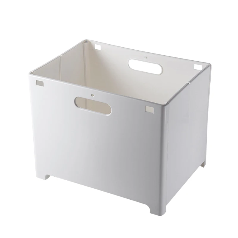 Складная корзина для хранения, корзина для хранения одежды, аксессуары для ванной комнаты PI669 - Цвет: Белый