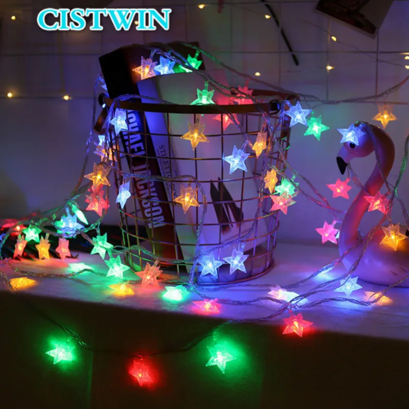 

Christmas Light Star Garland Lights String Holiday Christmas Wedding Party Decoration Waterproof Lights3M 6M Colorful stars