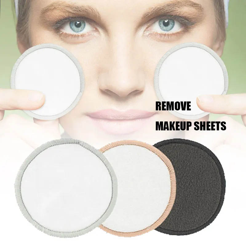 Wholesale Reusable Makeup Remover Pads Cotton Rounds Pads Facial Cleansing Cloths Face Wipe Women Girl Ladies Makeup M3