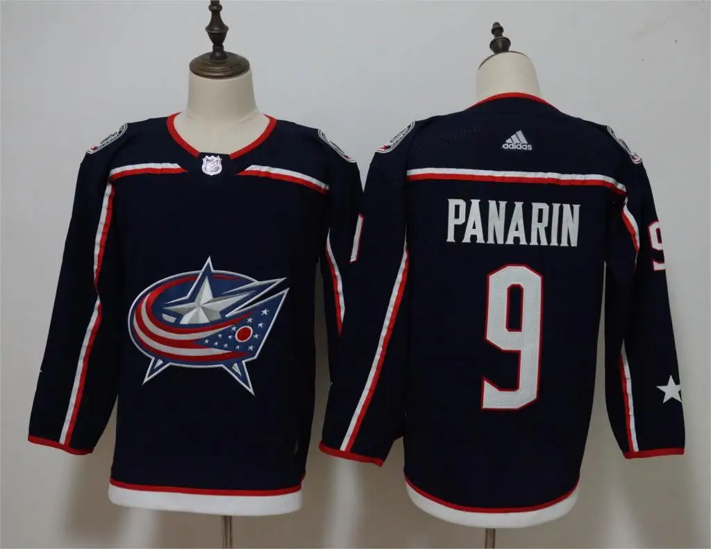 Сшитая Мужская одежда для взрослых#71 Nick Foligno 72 Sergei Bobrovsky 3 Seth Jones 9 Artemi Panarin Jersey