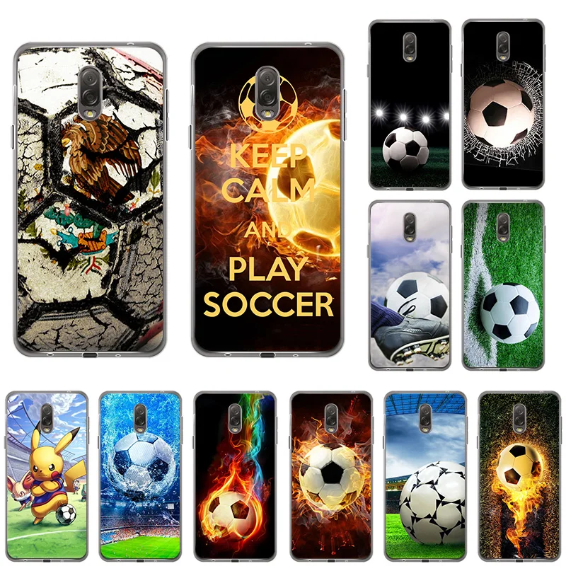 Soft TPU clear phone case for Samsung Galaxy A80 A70 A50 A90 A20 A40 A8s A9s A30 A60 Fire Football Fly Soccer Ball fashion cover