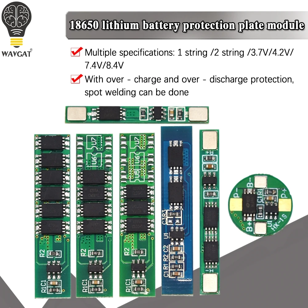 5PCS 1S 2S li-ion BMS PCM battery protection board 2.5A 5A 10A 15A pcm for 18650 lithium ion li battery
