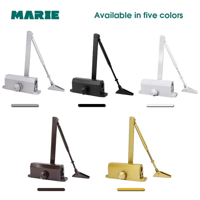 Черный цвет алюминиевый сплав гидравлический Дверной доводчик 40 кг 65