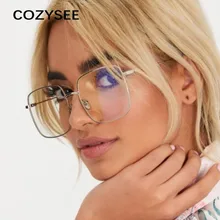 Большие квадратные женские очки, оправа из сплава металла, большая оправа, прозрачные очки ботаника, мужские винтажные шикарные оптические очки, женские сексуальные очки