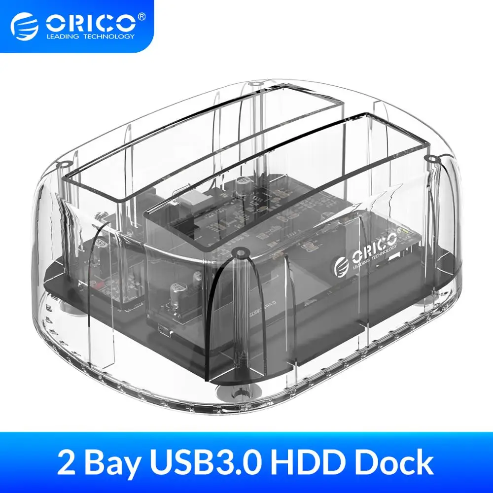 Док станция ORICO 2 Bay для HDD адаптер SATA к USB 3 0 5 &quot3 5&quot SSD внешний корпус жесткого