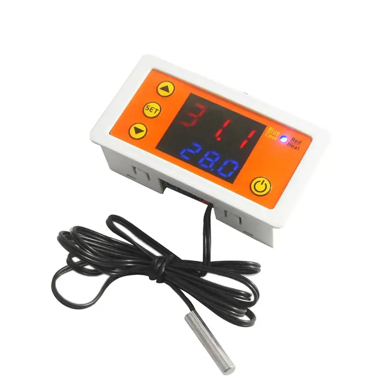 AC110V-220V DC12V термостат Отопление охлаждения регулятор температуры с зуммером