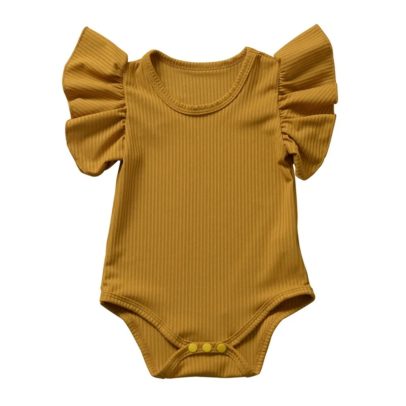

INS Summer Baby Girls Bodysuit for Newborns Ruffled Short-Sleeve Outfit ropa bebe Overalls Clothes Infant Cotton Jumpsuit